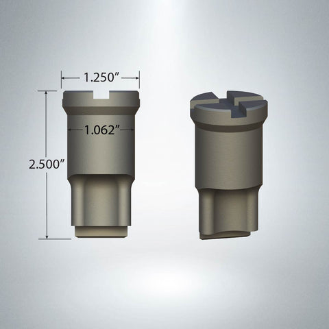 F16 Corner Radius Punch with 1/4" x 1/8" Cross Keyway