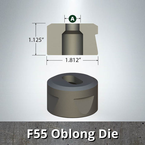 F16/F55 Oblong Punch & Die Set - 6 Pack