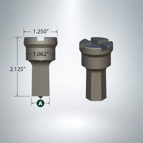 F16 Hexagon Punch with 1/4" x 1/8" Cross Keyway