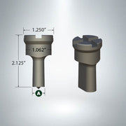 F16 Oblong Punch with 1/4" x 1/8" Cross Keyway