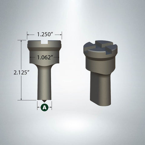 F16 Oblong Punch with 1/4" x 1/8" Cross Keyway