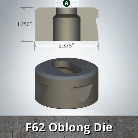 F26/F62 Oblong Punch & Die Set - 6 Pack