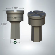 F26 Hexagon Punch with 1/4" x 1/8" Cross Keyway