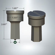 F26 Hexagon Punch with V-Groove