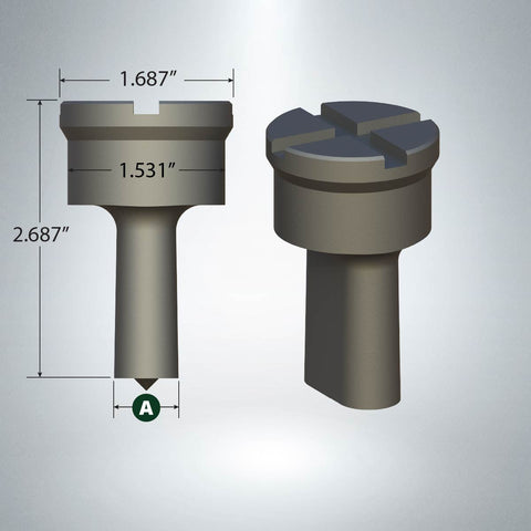 F26 Oblong Punch with 1/4" x 1/8" Cross Keyway