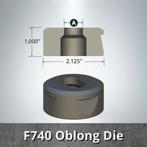 F272/F740 Oblong Punch & Die Set - 6 Pack